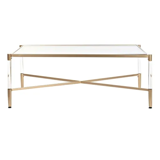 Mesa de Centro DKD Home Decor Metal Acrílico Glamour (120 x 70 x 45 cm)