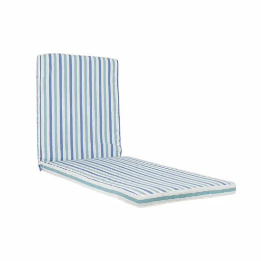 Almofada DKD Home Decor Branco Azul Celeste Azul Marinho Riscas 190 x 60 x 5 cm (190 x 60 x 5 cm)