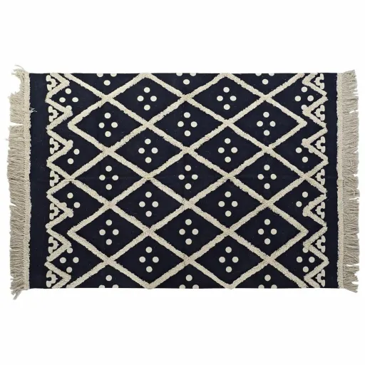 Tapete DKD Home Decor Bege Azul Marinho (160 x 230 x 1 cm)