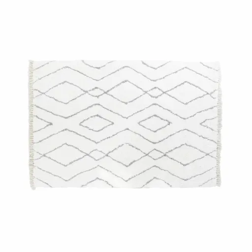 Tapete DKD Home Decor Branco Cinzento Losangos Scandi Ø 9,4 cm 120 x 180 x 3 cm