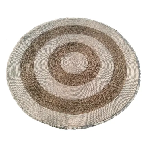 Tapete DKD Home Decor Natural Bege Boho (150 x 150 x 1 cm)