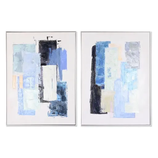 Pintura DKD Home Decor Abstrato Urbana 60 x 3 x 80 cm 60 x 3,5 x 80 cm (2 Unidades)