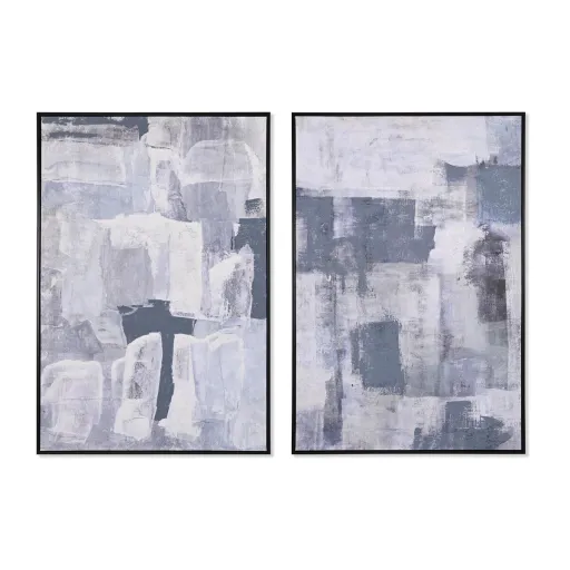 Pintura DKD Home Decor 83 x 4,5 x 122,5 cm 83 x 4,5 x 123 cm Abstrato Urbana (2 Unidades)