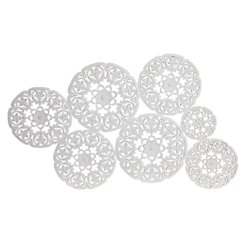 Decoração de Parede DKD Home Decor Branco Madeira MDF (120 x 1,5 x 70 cm)