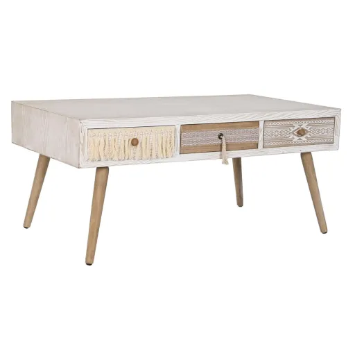 Mesa de Centro DKD Home Decor Abeto Algodão (110 x 60 x 50 cm)