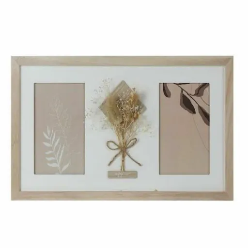 Moldura de Fotos DKD Home Decor 39 x 1,2 x 22 cm Cristal Natural Branco Shabby Chic