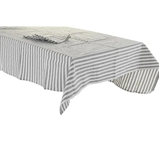 Toalha e Guardanapos DKD Home Decor 150 x 150 x 0,5 cm Cinzento Branco Verde