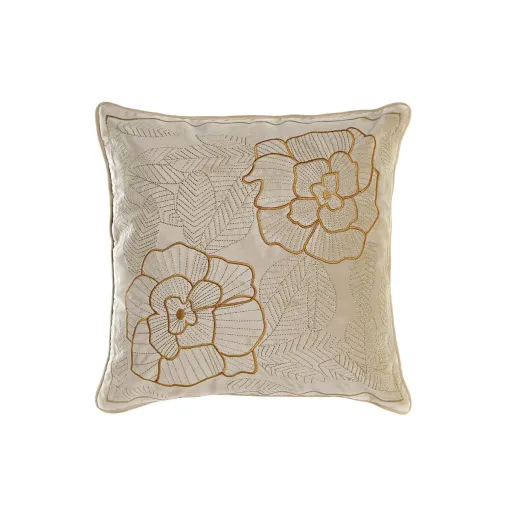 Almofada DKD Home Decor Dourado 45 x 10 x 45 cm Bloemen