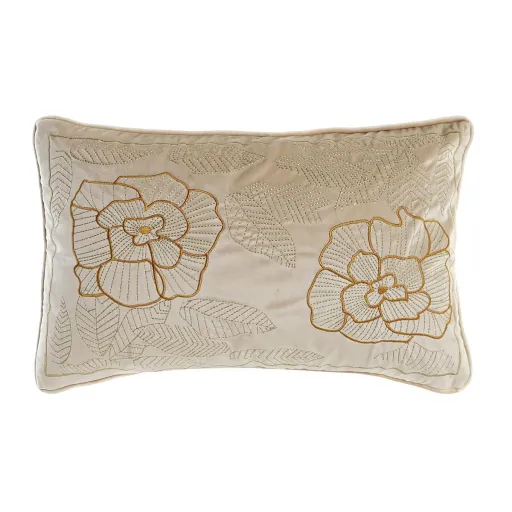 Almofada DKD Home Decor Dourado 50 x 10 x 30 cm Bloemen