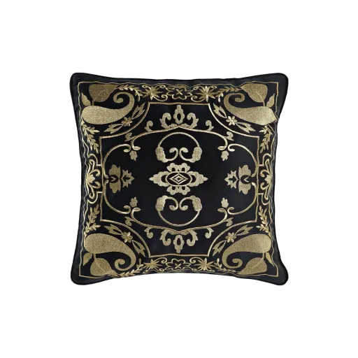 Almofada DKD Home Decor Preto Dourado 45 x 10 x 45 cm Árabe