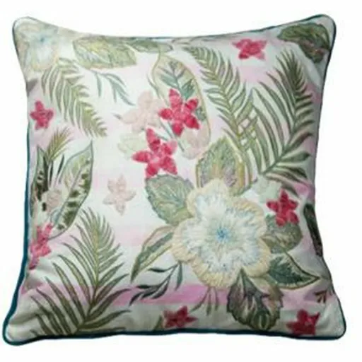 Capa de Travesseiro DKD Home Decor 60 x 1 x 40 cm Cor de Rosa Verde Tropical