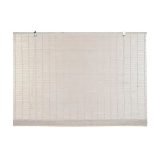 Estore de Enrolar DKD Home Decor Envernizado Branco Bambu 120 x 2 x 230 cm