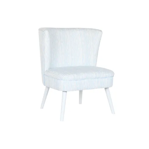 Poltrona DKD Home Decor 73 x 67 x 85 cm Azul Madeira Branco