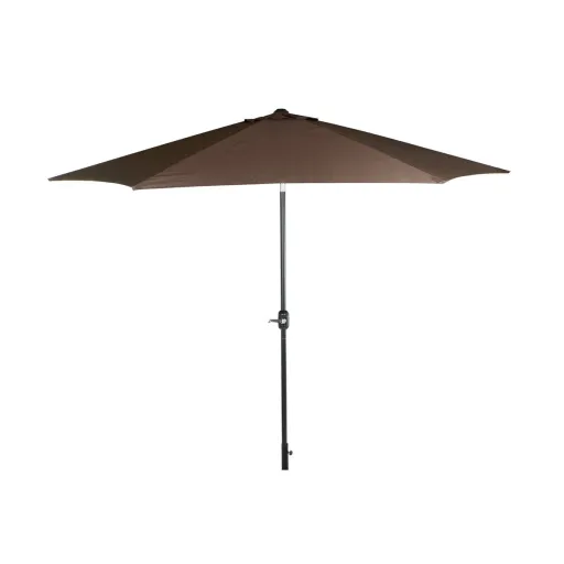 Parasol DKD Home Decor Preto Castanho Aço 300 x 300 x 250 cm