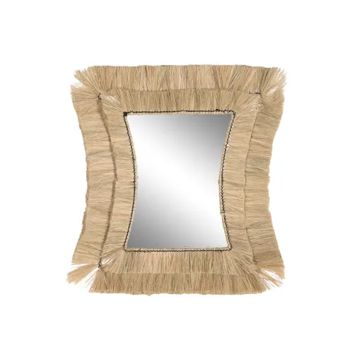 Espelho de Parede DKD Home Decor 62 x 4 x 70 cm Cristal Bali Jute