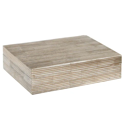 Guarda-Joias DKD Home Decor 20,5 x 13 x 5,5 cm Creme Osso Resina