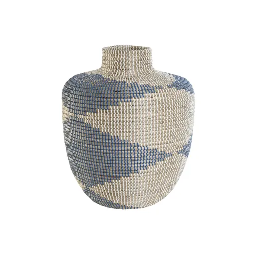 Vaso DKD Home Decor Azul Natural Mediterrâneo 40 x 40 x 48 cm