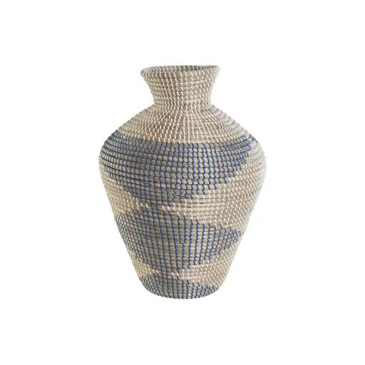 Vaso DKD Home Decor Azul Natural Mediterrâneo 35 x 35 x 50 cm