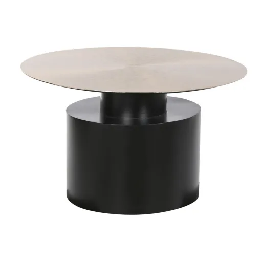 Mesa de Apoio DKD Home Decor 76 x 76 x 46 cm Preto Dourado Ferro