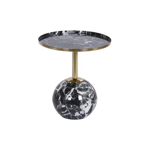 Mesa de Apoio DKD Home Decor 41 x 41 x 47 cm Preto Dourado Ferro