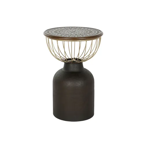 Mesa de Apoio DKD Home Decor 43,5 x 43,5 x 63,5 cm Abeto Metal