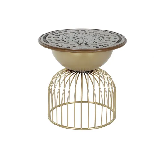 Mesa de Apoio DKD Home Decor 55,5 x 55,5 x 53 cm Abeto Metal