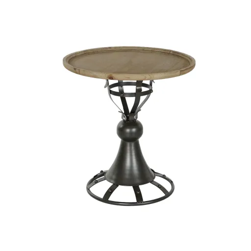 Mesa de Apoio DKD Home Decor Abeto Preto Metal 60 x 60 x 63,5 cm