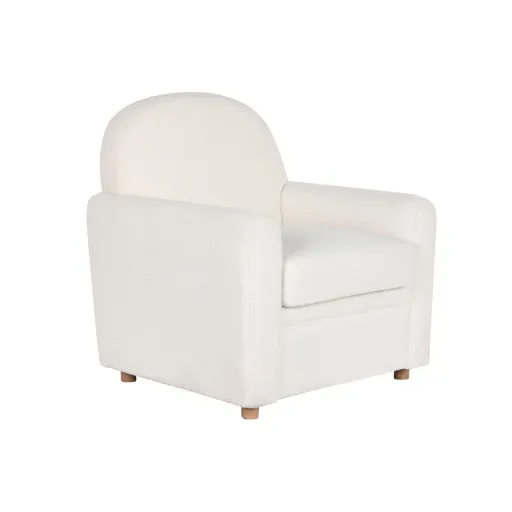 Poltrona DKD Home Decor Branco Poliéster Madeira 79 x 72 x 86 cm