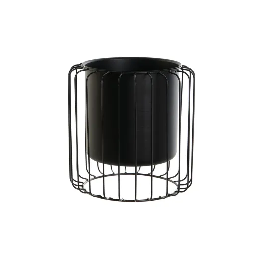 Plantador DKD Home Decor Preto Metal 26 x 26 x 26 cm