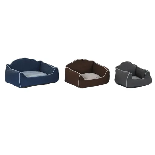 Cama para Cães DKD Home Decor Azul Castanho Cinzento 72 x 61 x 34 cm