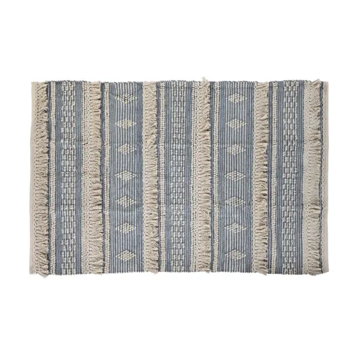 Tapete DKD Home Decor 180 x 120 x 2 cm Azul Algodão Branco Boho