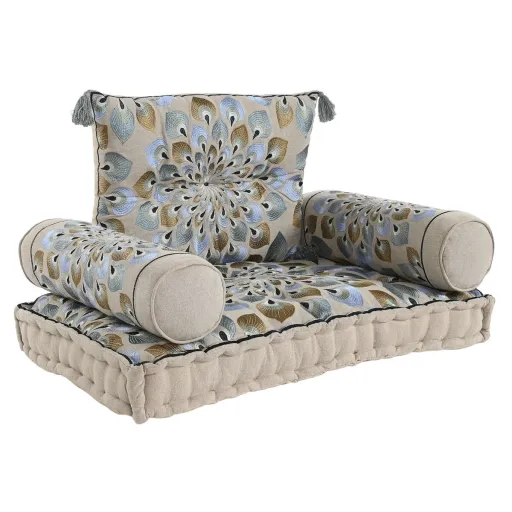 Poltrona de Jardim DKD Home Decor Azul Bege 90 x 55 x 18 cm