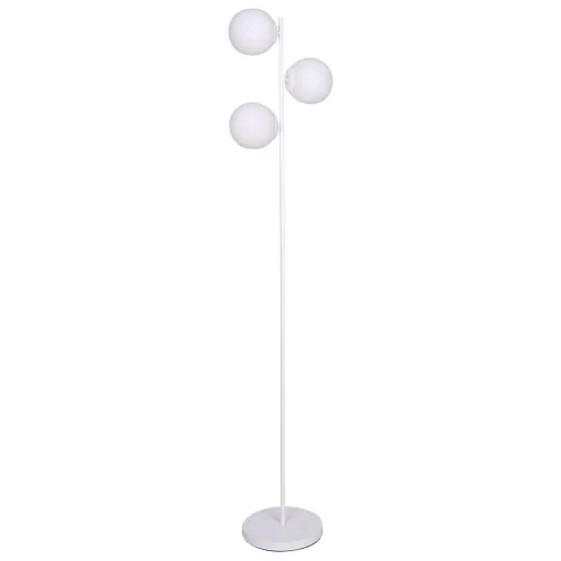 Luminária de Chão DKD Home Decor 35 x 25 x 167 cm Cristal Metal Branco 220 V 50 W