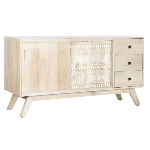 Aparador DKD Home Decor Branco Natural Madeira de Mangueira 145 x 42 x 75 cm