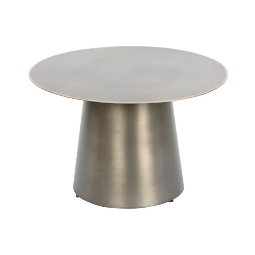 Mesa de Apoio DKD Home Decor Dourado Cinzento Escuro Metal 60 x 60 x 37 cm