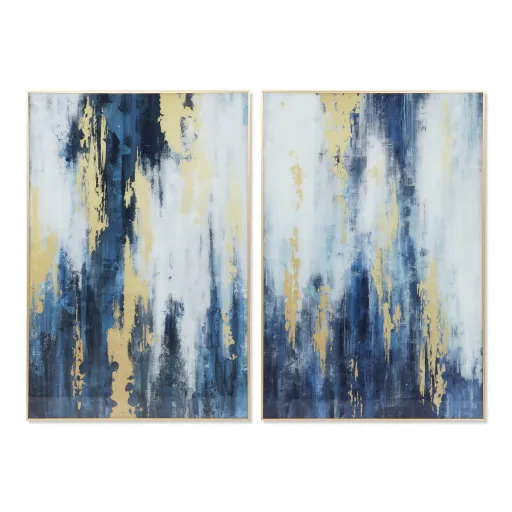 Pintura DKD Home Decor 80 x 2,5 x 120 cm Abstrato Moderno (2 Unidades)