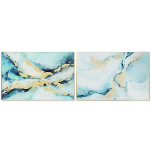 Pintura DKD Home Decor 80 x 2,5 x 120 cm Abstrato Moderno (2 Unidades)