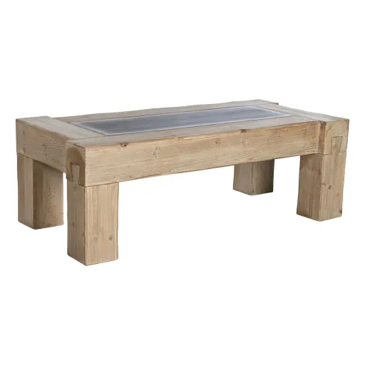 Mesa de Centro Home ESPRIT Abeto Madeira MDF 140 x 70 x 46 cm