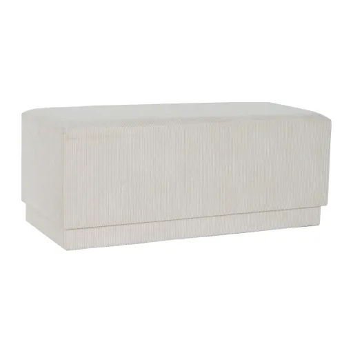 Banqueta DKD Home Decor Bege Madeira MDF 100 x 40 x 40 cm