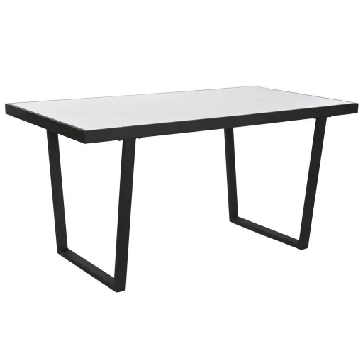 Mesa de Jantar Home ESPRIT Branco Preto Metal 150 x 80 x 75 cm