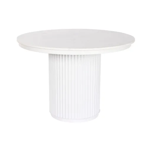 Mesa de Jantar Home ESPRIT Branco Metal Mármore 110 x 110 x 76 cm