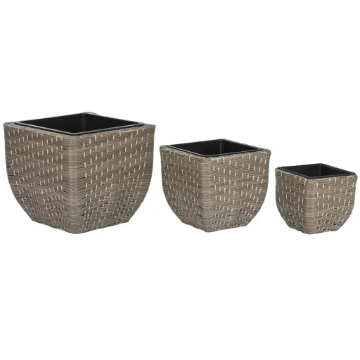 Conjunto de Vasos Home ESPRIT Polipropileno Rotim 40 x 40 x 36 cm