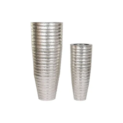 Conjunto de Vasos Home ESPRIT Prateado Metal 51 x 51 x 123 cm