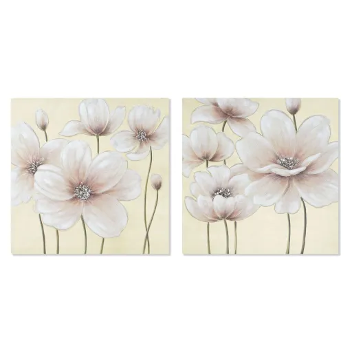 Pintura Home ESPRIT Shabby Chic 80 x 3 x 80 cm (2 Unidades)