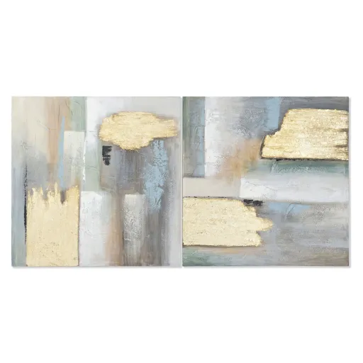 Pintura Home ESPRIT Abstrato Moderno 80 x 3 x 80 cm (2 Unidades)