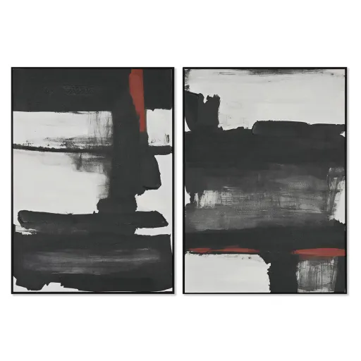 Pintura Home ESPRIT Abstrato Urbana 100 x 4 x 140 cm (2 Unidades)