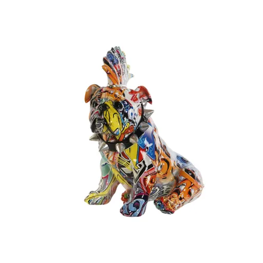 Figura Decorativa Home ESPRIT Multicolor Cão 17 x 25 x 27 cm