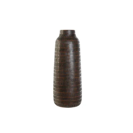 Vaso Home ESPRIT Castanho Preto Resina Colonial 20 x 20 x 48 cm