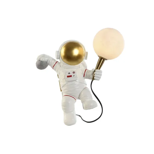 Luminária de Parede Home ESPRIT Branco Dourado Metal Resina Moderno Astronauta 26 x 21,6 x 33 cm