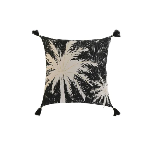 Almofada Home ESPRIT Preto Boho Palmeira 45 x 5 x 45 cm